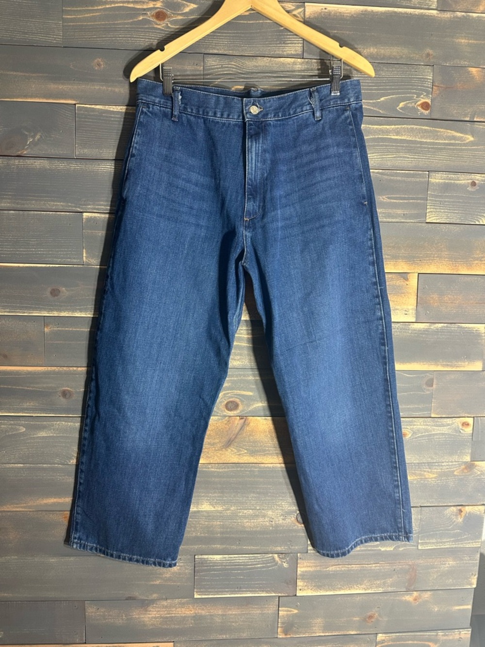 Relaxed Women's Blue Trouser Style Denim Jeans